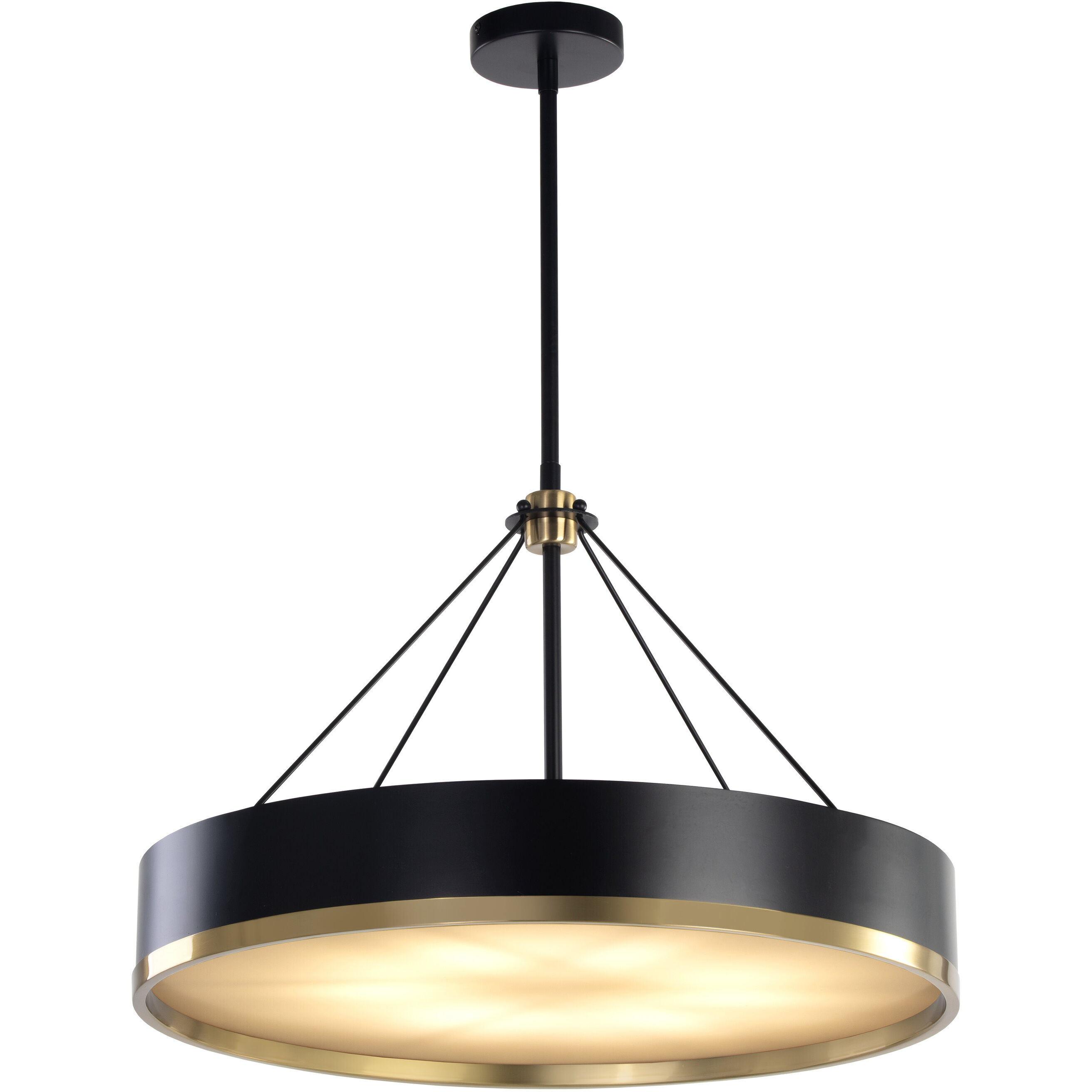 Dudley LED Black / Brass / Black Chandelier Ceiling Light